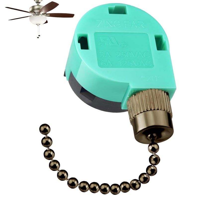 BFXM Ceiling Fan Switch ZE-268S6 3 Speed 4 Wire, Switch Control Replacement for Ceiling Fans, Hampton Bay Fans, Hunter Fans, and Standing Fans, Wall Lamps (Bronze) - Image 1